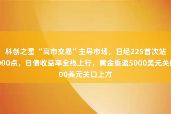 科创之星 “高市交易”主导市场，日经225首次站上57000点，日债收益率全线上行，黄金重返5000美元关口上方